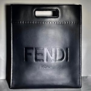 Fendi Black Shopper Tote Bag